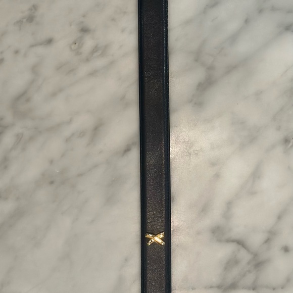 Paloma Picasso Women’s Navy / Black Leather Belt - SIZE M (75) - Picture 9 of 14